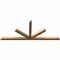 Ekena Millwork Saratoga Timber Gable Bracket, Western Red Cedar, 96"W x 40"H x 3 1/2"D x 3 1/2"F, 10/12 Pitch GBW096X40X0404SAR00SWR - alternate 3